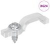 vidaXL LED-nauhakiinnikkeet 23,8 mm 12 kpl L&auml;pin&auml;kyv&auml; Muovia ja rautaa