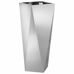 vidaXL Kukkalaatikko Hopea 30 x 30 x 75 cm Galvanoitu ter&auml;s