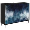 vidaXL Sivup&ouml;yt&auml; RAALTE Musta tammi 102 x 33 x 76 cm Tekninen puu
