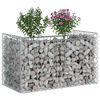 vidaXL Gabion Kohotettu Peti Hopea 50 x 100 x 60 cm Galvanoitu ter&auml;s