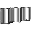vidaXL Koiraportti kokoontaittuva 15 paneelia musta 750 cm poppelipuu