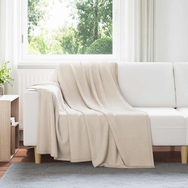 vidaXL Heittop&auml;&auml;llys 24 pcs Beige 200 x 150 cm Fleese