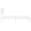 vidaXL Metallinen s&auml;ngynrunko p&auml;&auml;dyll&auml; valkoinen 193x203 cm