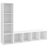 vidaXL TV-tasot 2 kpl valkoinen 142,5x35x36,5 cm lastulevy