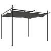 vidaXL Pergola sis&auml;&auml;nvedett&auml;v&auml; katto antrasiitti 295x292x230 cm