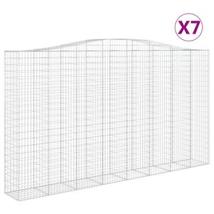 vidaXL Kaarevat kivikorit 7 kpl 400x50x220/240 cm galvanoitu rauta