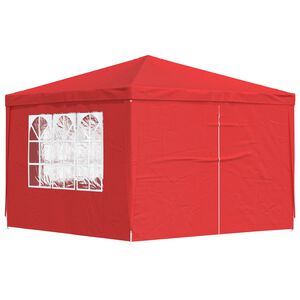 vidaXL Juhlateltta 300 x 300 x 255 cm Punainen PE ja ter&auml;s