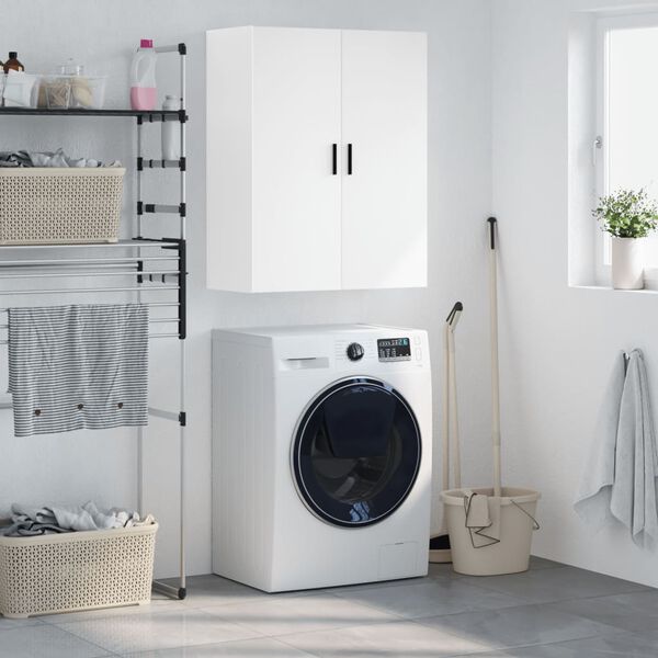 vidaXL Seinäkiinnitettävä kaappi valkoinen 69,5x34x90 cm