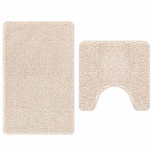 vidaXL Liukumaton kylpyhuoneen matto-setti 2 kpl Kerma 50 x 50 cm PP