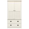 vidaXL Vaatekaappi VIGO valkoinen 90x55x170 cm t&auml;ysi m&auml;nty