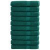 vidaXL Premium Pyyhkeet SOLUND 10 kpl vihre&auml; 80x200 cm 600 gsm