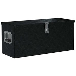vidaXL Alumiinilaatikko 80x30x35 cm musta