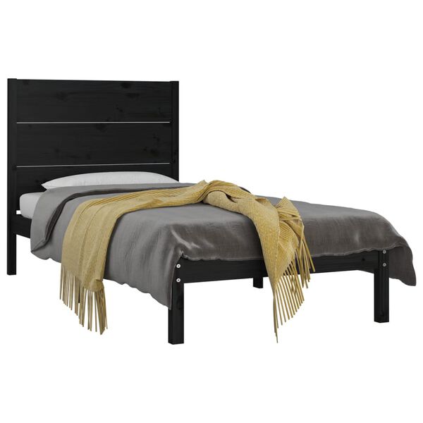 vidaXL S&auml;ngynrunko musta t&auml;ysi m&auml;nty 100x200 cm