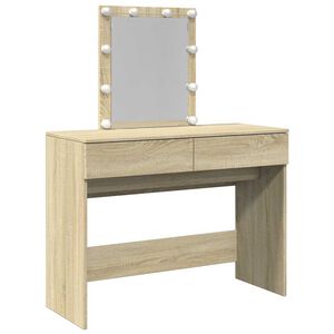 VidaXL Peilip&ouml;yt&auml; LED-valoilla Sonoma-tammi 100x40x130 cm