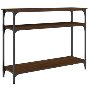 vidaXL Konsolip&ouml;yt&auml; ruskea tammi 100x29x75 cm tekninen puu