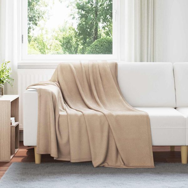 vidaXL Heittop&auml;&auml;llys 24 pcs Camel 200 x 150 cm Fleese