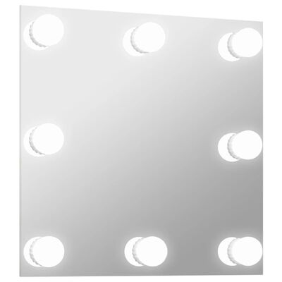 vidaXL Seinäpeili LED-valoilla neliö lasi