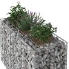 vidaXL Gabion Kohotettu Peti Hopea 130 x 50 x 80 cm Galvanoitu ter&auml;s