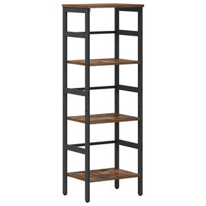 vidaXL Kirjahylly 3 tasoa 40 x 29,5 x 115 cm Tekninen puu Savup&auml;hkin&auml;