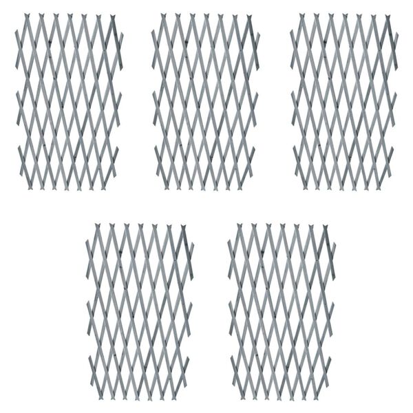 vidaXL S&auml;leaidat 5 kpl t&auml;ysi kuusipuu 180x90 cm harmaa