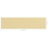 vidaXL Parvekkeen suoja beige 75x300 cm HDPE