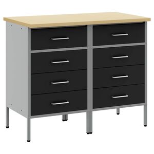vidaXL Ty&ouml;p&ouml;yt&auml;kaappi 2 kpl Mustat ja harmaa 100 x 55 x 85 cm