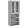 vidaXL Kaappi harmaa Sonoma 69,5x34x180 cm tekninen puu