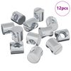 vidaXL Barrel-pultit 12 pcs Hopea M6 x 12 mm Metalli