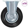 vidaXL Rullapy&ouml;r&auml;t kiinte&auml;t 16 kpl 125 mm
