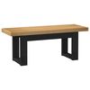 vidaXL Ruokapenkki NOAIN 120 x 41 x 45 cm Massiivim&auml;nty Luonnollinen