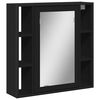 vidaXL Kylpyhuoneen peilikaappi musta 60x16x60 cm tekninen puu