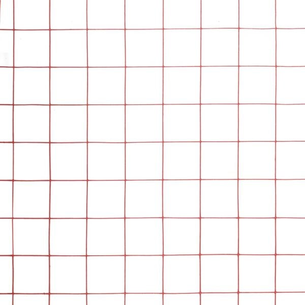 vidaXL Kanaverkko teräs PVC pinnoitteella 10x0,5 m punainen