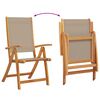 vidaXL Taitettavat puutarhatuolit 2 kpl t&auml;ysi akasiapuu ja textilene