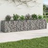 vidaXL Gabion Kohotettu Peti 2 pcs Hopea 260 x 60 x 55 cm
