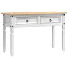vidaXL P&auml;&auml;typ&ouml;yt&auml; CORONA Valkoinen 115 x 46 x 73 cm Massiivinen m&auml;nty