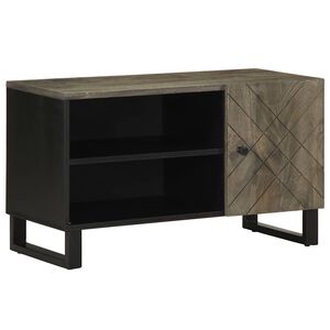 vidaXL TV-taso musta 80x33x46 cm t&auml;ysi mangopuu