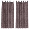 vidaXL Samettiverhot verhoilla 2 pcs Ruskea 260 x 140 cm Sametti