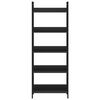 vidaXL 5-tasoinen kirjahylly musta 60x27,6x158,5 cm tekninen puu