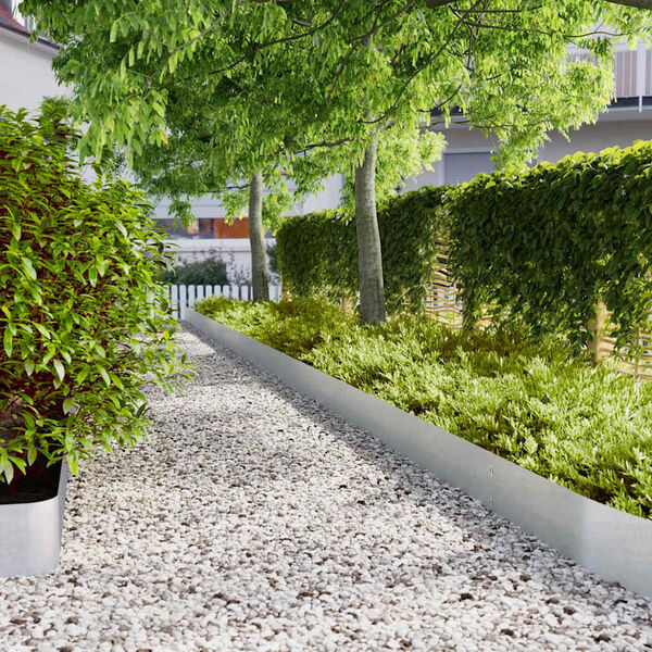 vidaXL Nurmikon reunalistat 10 kpl 20x103 cm galvanoitua ter&auml;st&auml;