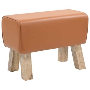 vidaXL Penkki 60 x 30 x 45 cm Aitoa Nahkaa Ruskea