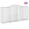 vidaXL Kaarevat kivikorit 9 kpl 300x50x140/160 cm galvanoitu rauta