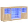 vidaXL Senkki LED-valoilla Sonoma-tammi 142,5x37x67 cm
