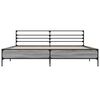 vidaXL S&auml;ngynrunko harmaa Sonoma 200x200 cm tekninen puu ja metalli