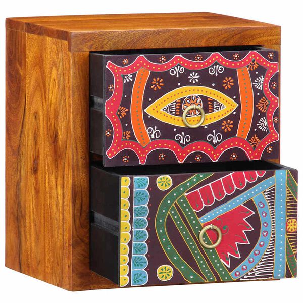 vidaXL Yöpöytäkaappi Ruskea 35 x 30 x 40 cm Tiheä akasiapuu