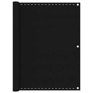vidaXL Parvekkeen suoja musta 120x600 cm HDPE