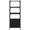 vidaXL Kirjahylly 3 tasoa musta 41x30x109,5 cm tekninen puu