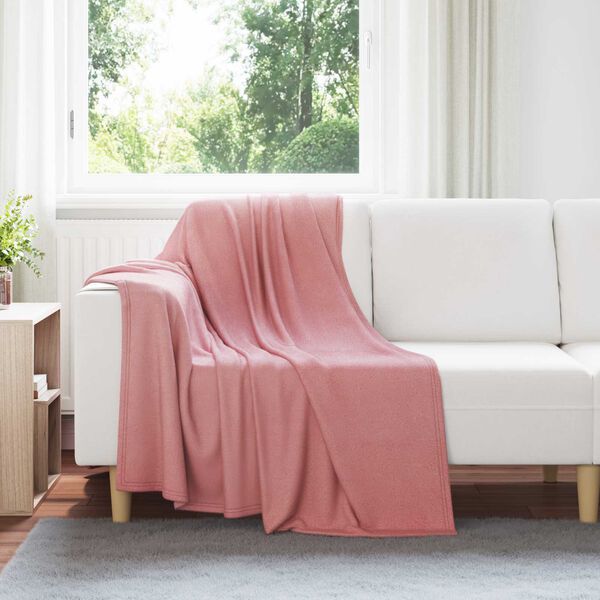 vidaXL Heittop&auml;&auml;llys 6 pcs Pinkki 170 x 130 cm Fleese