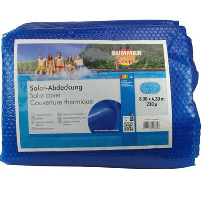 Summer Fun Uima-altaan aurinkosuoja ovaali 800x420 cm PE sininen