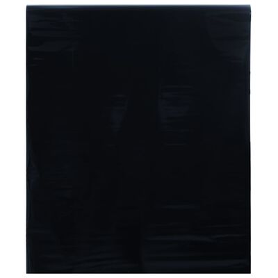 vidaXL Staattinen ikkunakalvo himmeä musta 90x1000 cm PVC