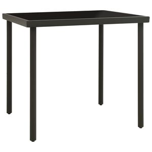 vidaXL Ulkoruokap&ouml;yt&auml; antrasiitti 80x80x72 cm lasi ja ter&auml;s